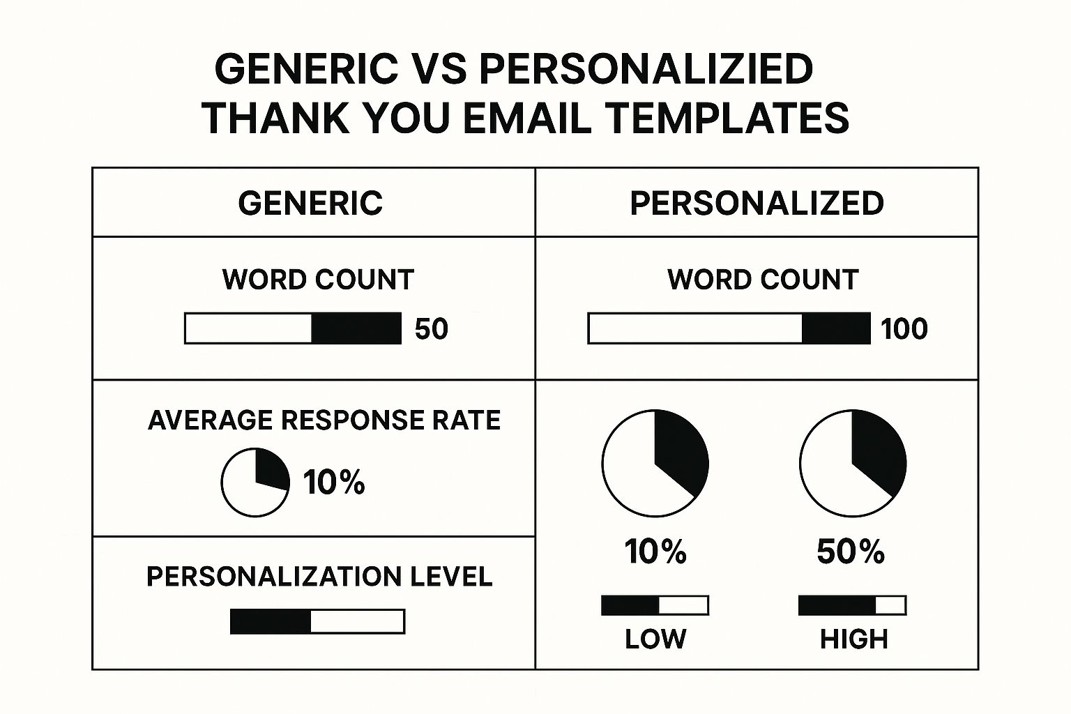 Infographic about how to write thank you email after interview