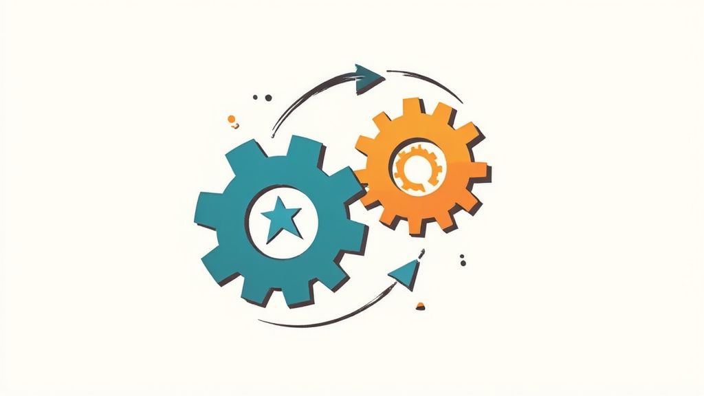 A flowchart showing a process being streamlined, symbolizing optimization.