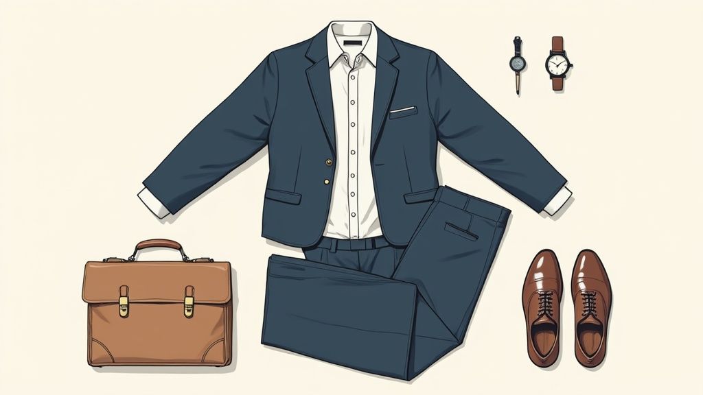A person holding a blazer in front of a wardrobe, thoughtfully selecting an outfit for an interview.