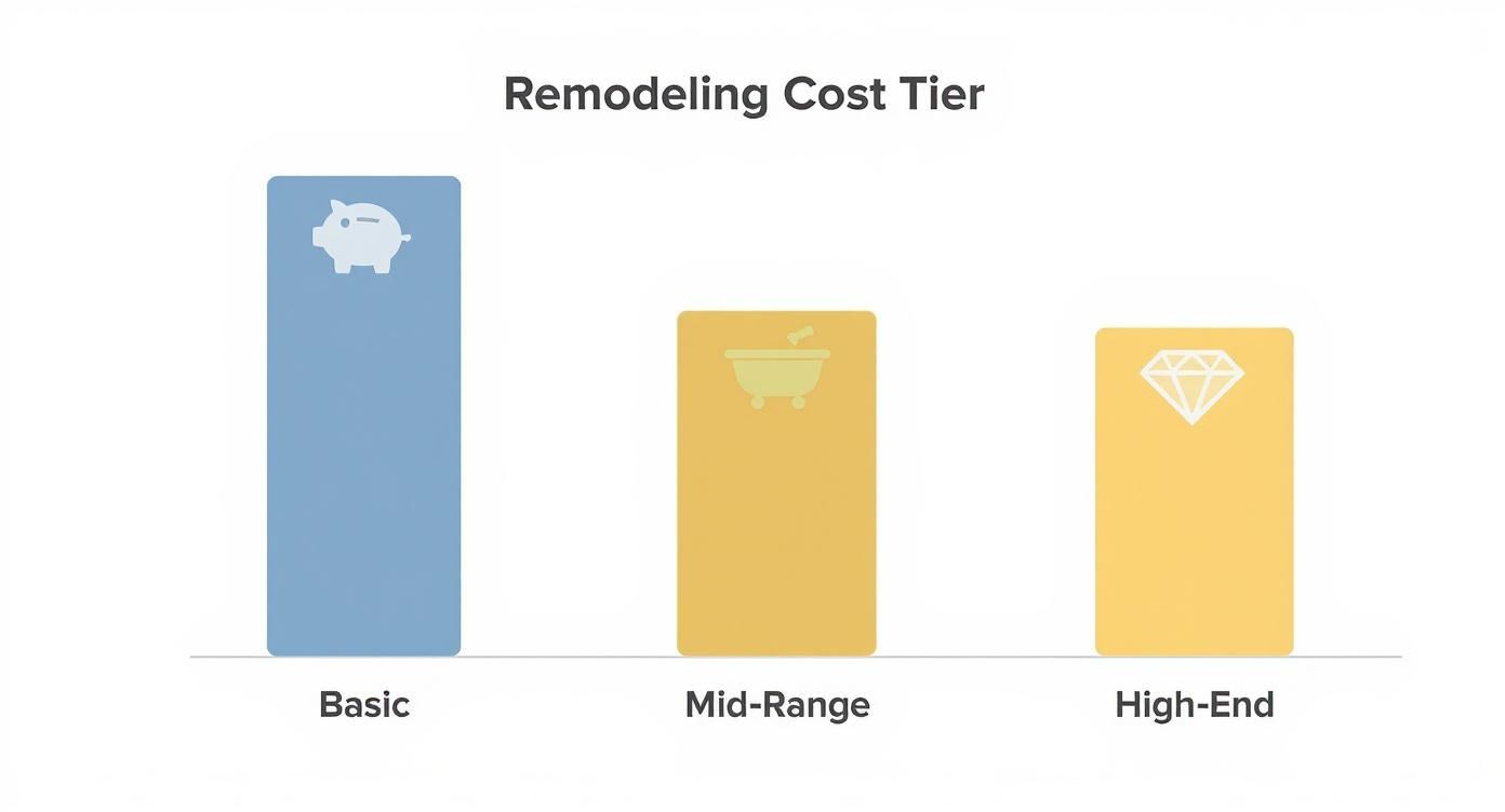 Infographic about how much does a bathroom remodel cost