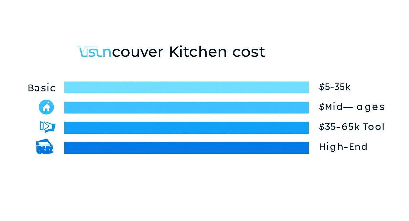 Infographic about cost of kitchen renovation vancouver