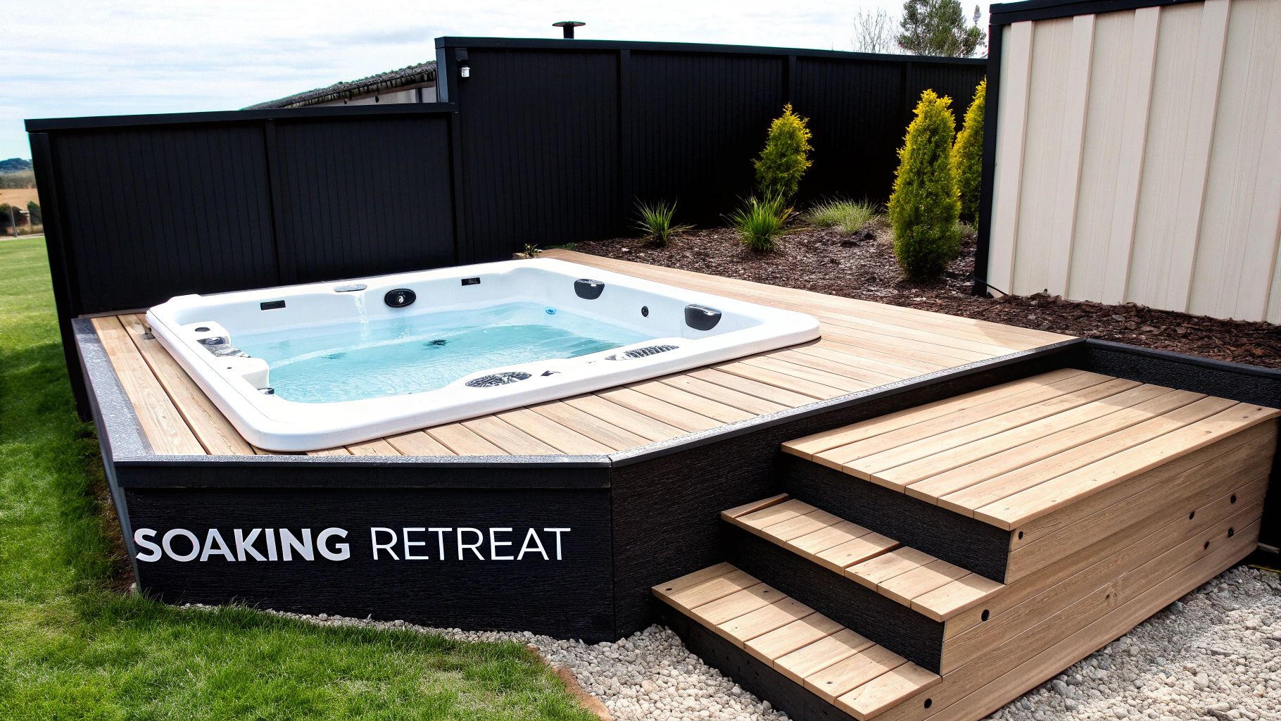 Deck-Hot Tub Combination