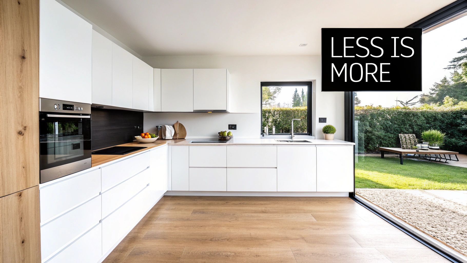 Modern Minimalist White Kitchen