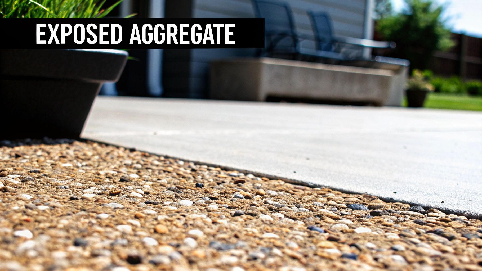 Exposed Aggregate Concrete Patios