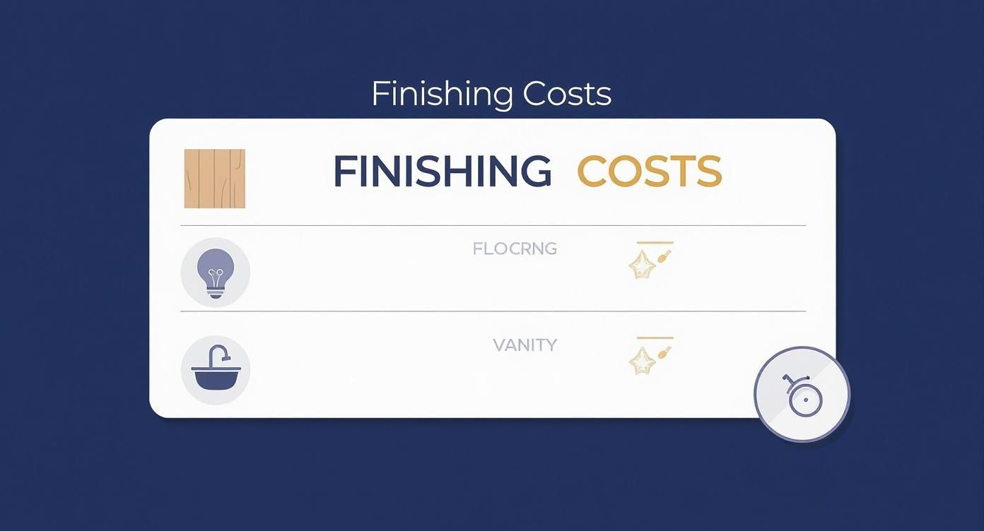 Infographic about how much it costs to finish basement