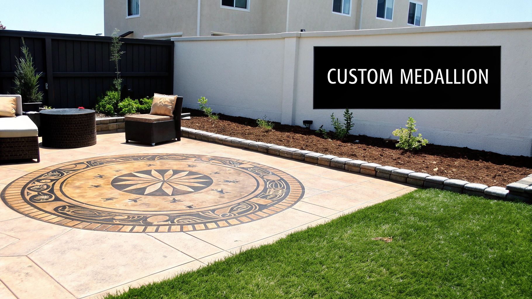 Custom Concrete Art and Medallion Patios