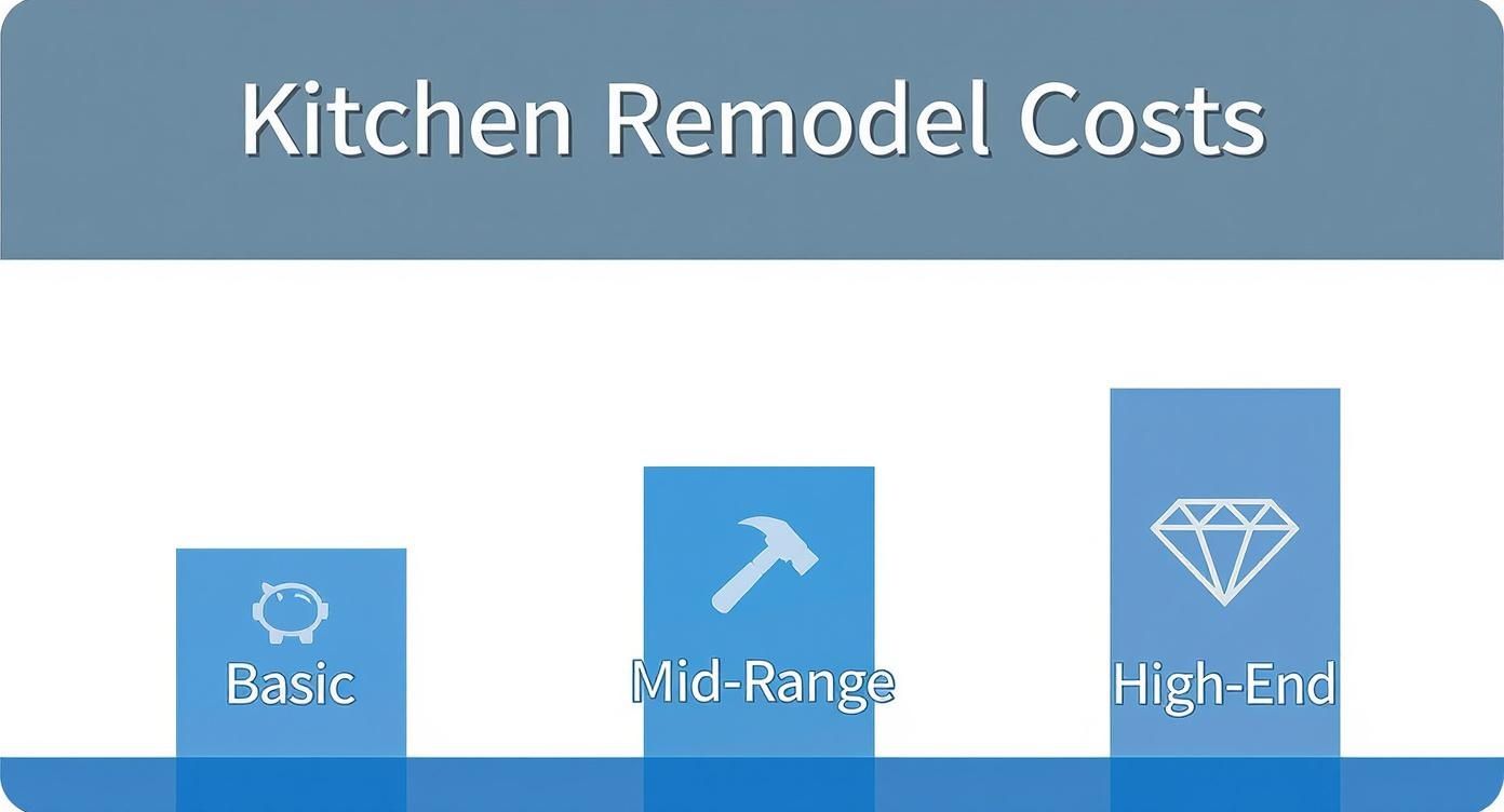 Infographic about remodeling kitchen cost