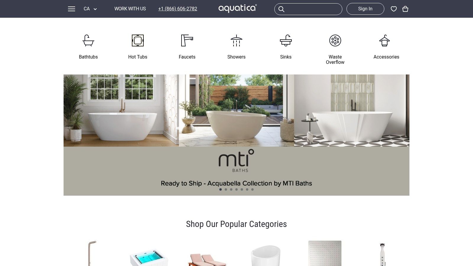 Aquatica (Canadian site) - aquaticabath.ca
