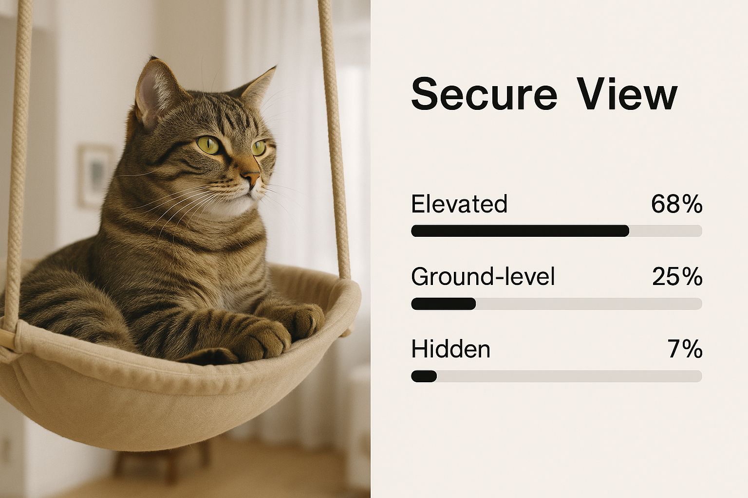 Infographic about cat hammock bed