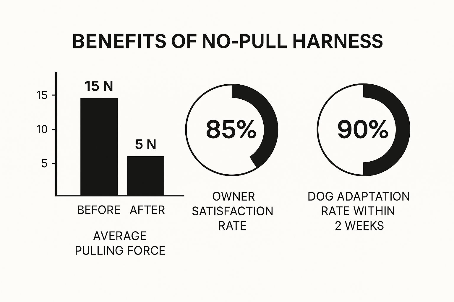 Infographic about dog harness for no pulling