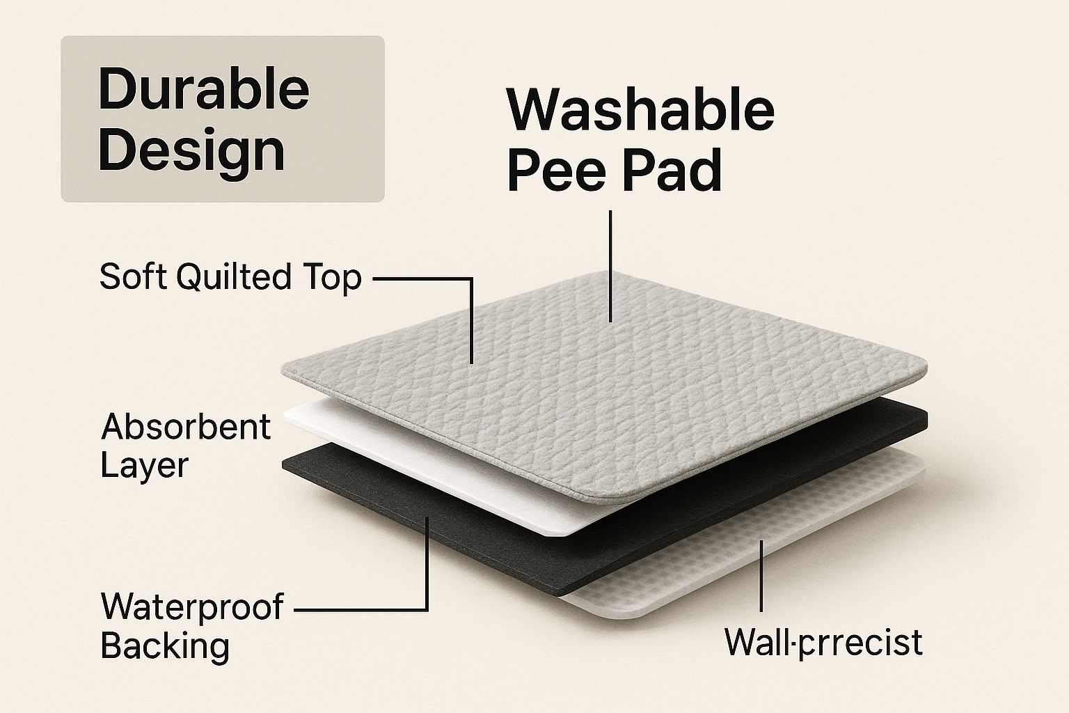Infographic about pet washable pee pads