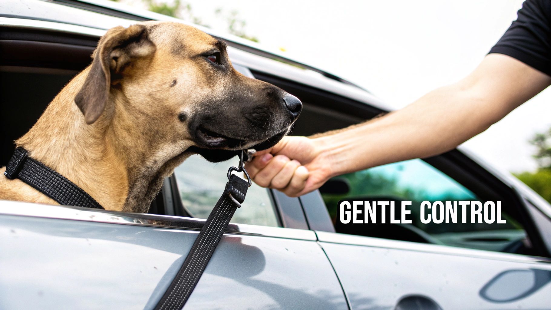 Using harness handle in a park