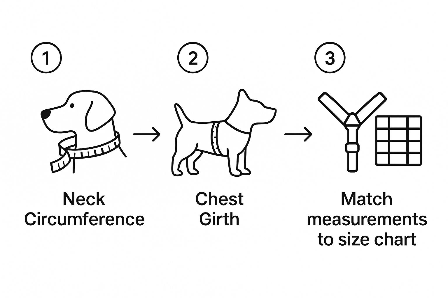 Infographic about dog measurements for harness