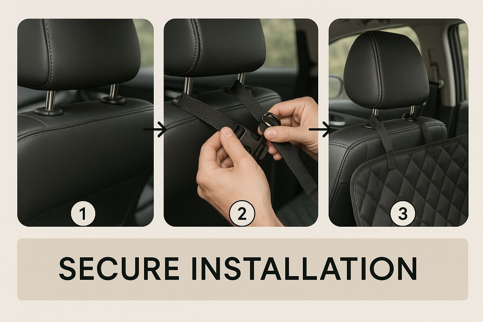 Infographic about pet car hammock
