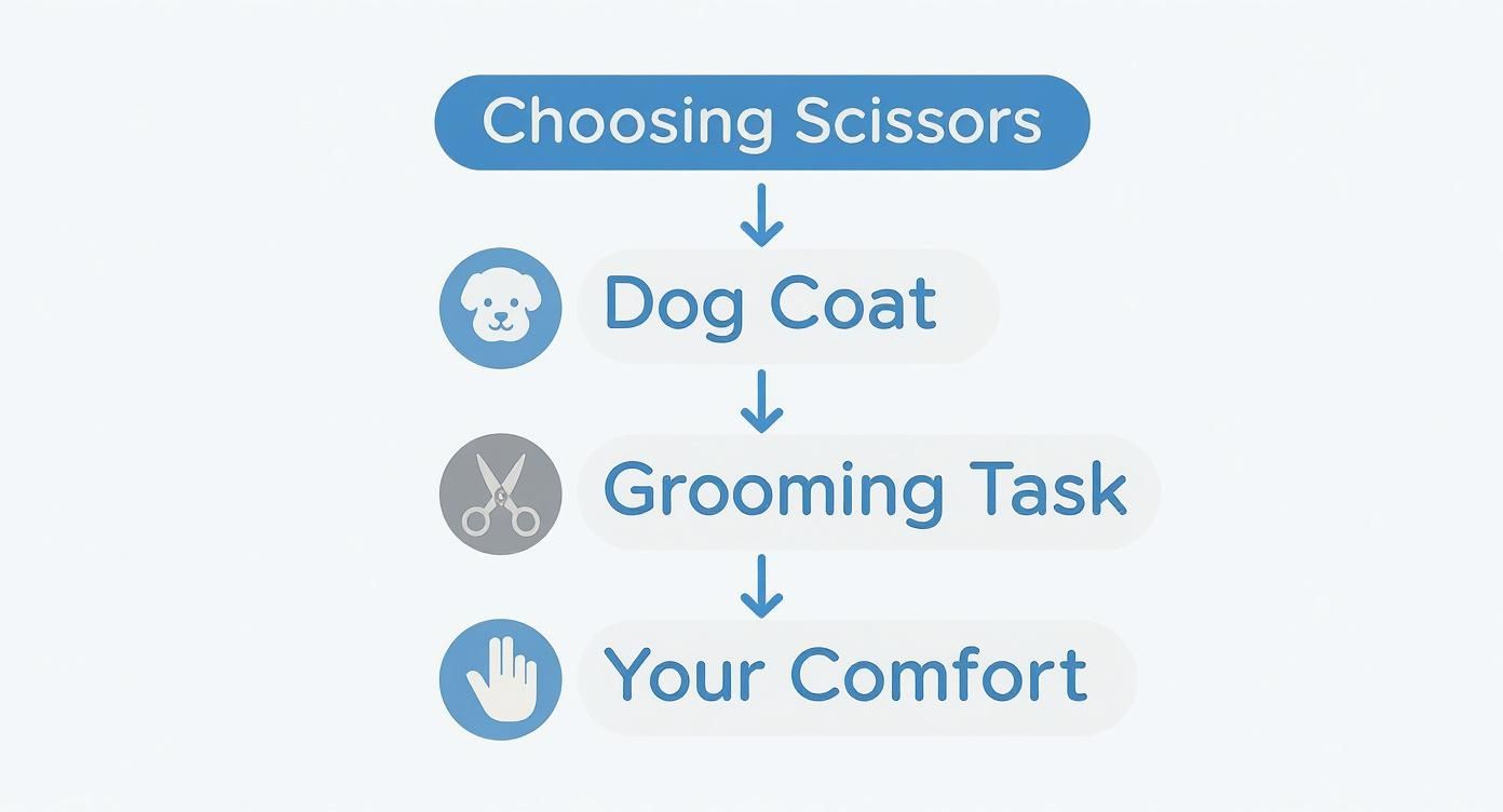 Infographic about best dog grooming scissors