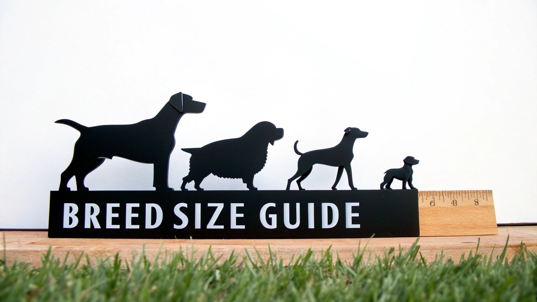 A group of different dog breeds sitting together