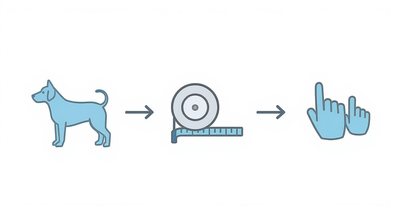 Infographic about easy walk dog harness size chart