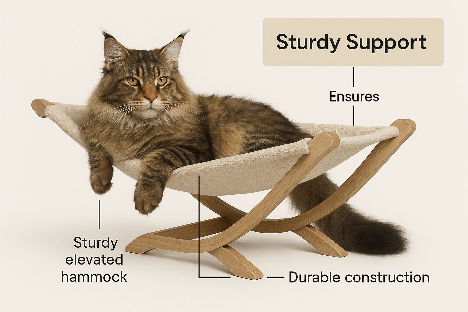 Infographic about cat hammock for large cats