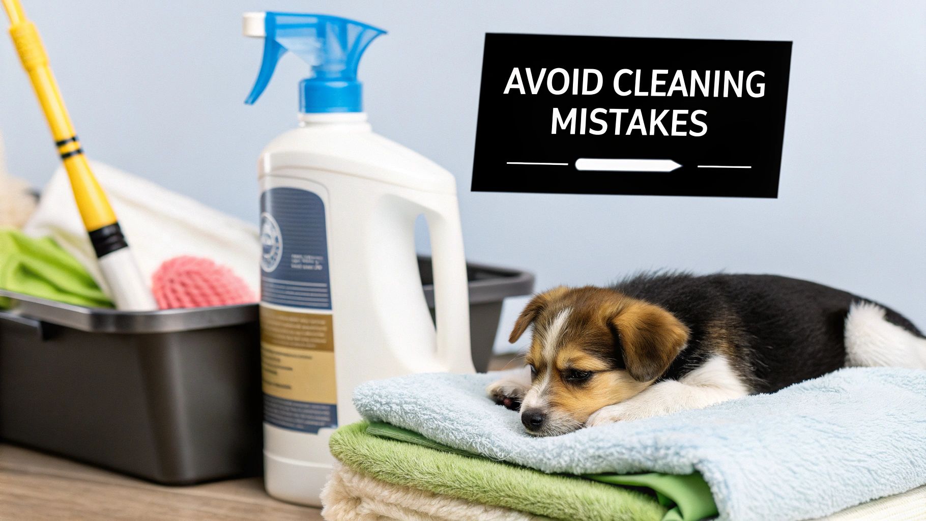 A person using a lint roller to remove fur from a small dog bed before washing.