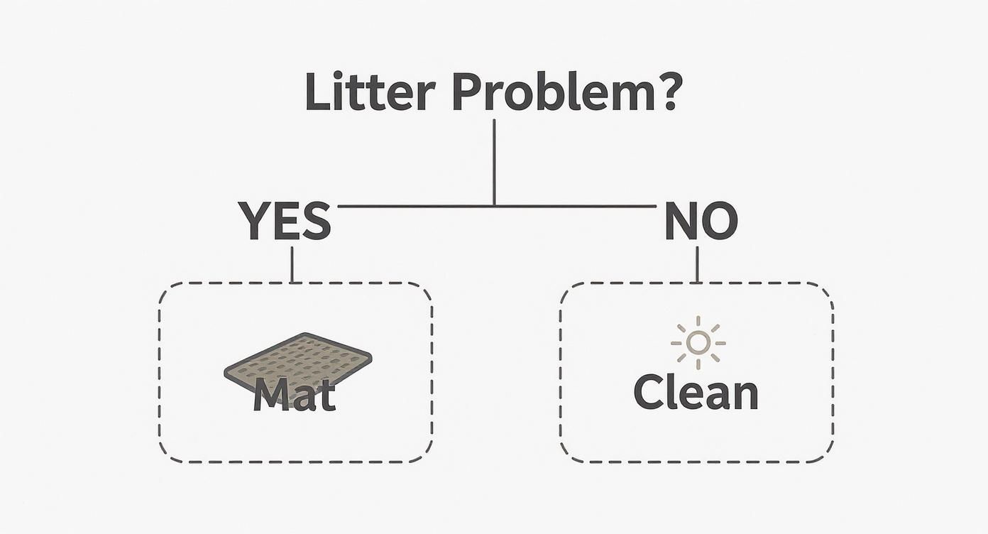 Infographic about best mat for cat litter box