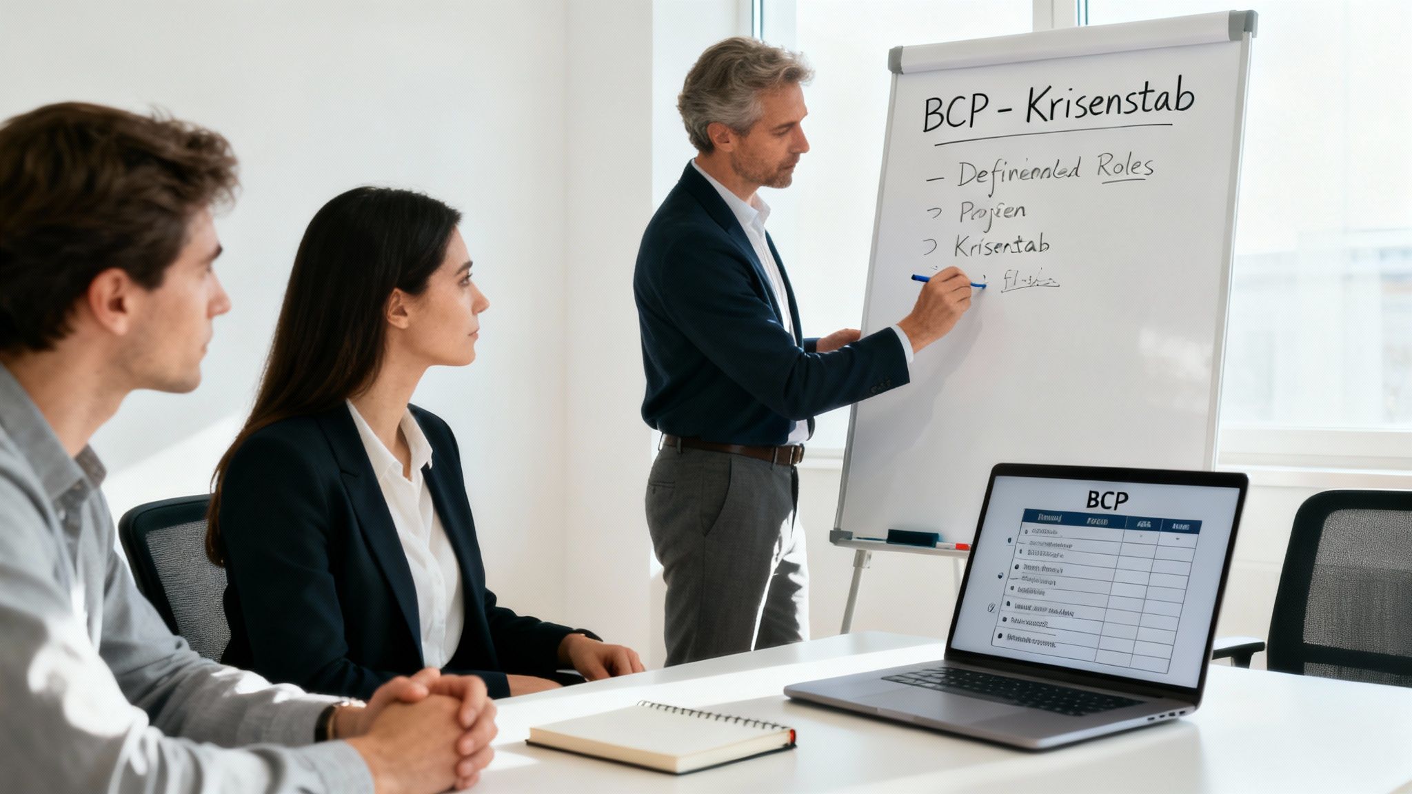 Eine Person füllt ein Dokument an einem Holztisch aus und erweckt den Plan zum Leben.