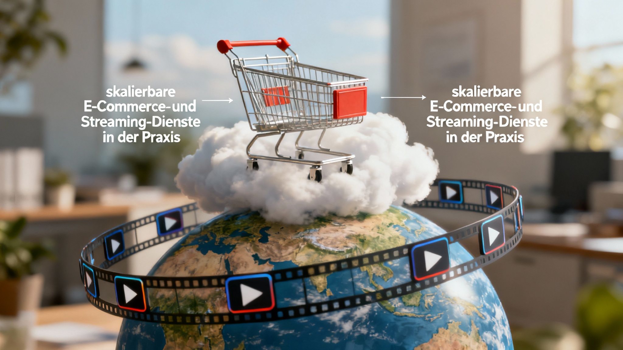 Eine Collage, die verschiedene Branchen wie E-Commerce, Finanzen und Medien darstellt, in denen Cloud-Native-Technologien eingesetzt werden.