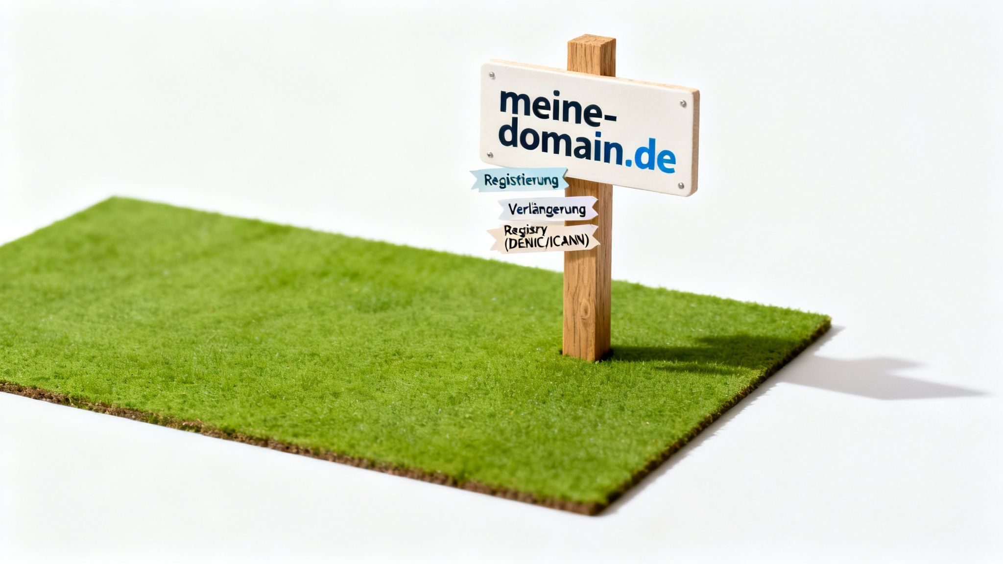 Eine Person analysiert eine Grafik mit Kostenblöcken und Zahnrädern, die die Komponenten der Domainkosten symbolisieren.