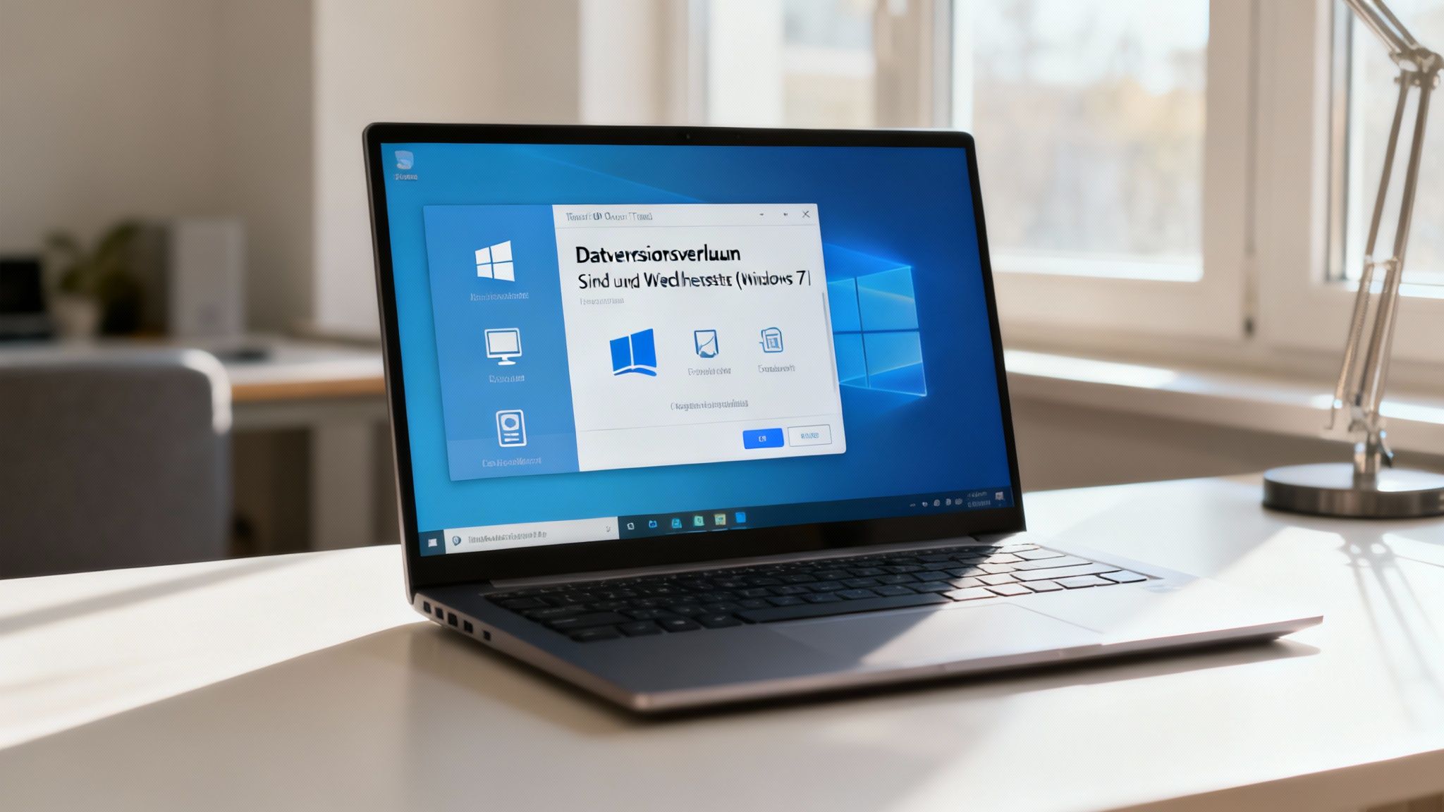 Screenshot der Windows-Funktion Sichern und Wiederherstellen