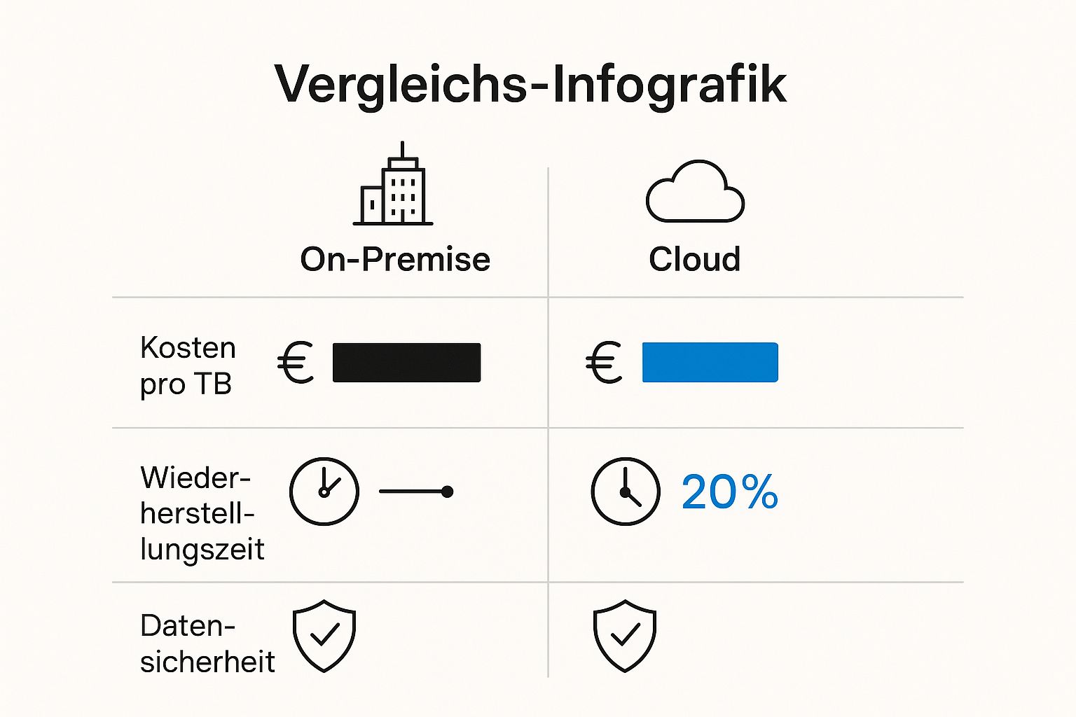 Infographic about datensicherung für unternehmen