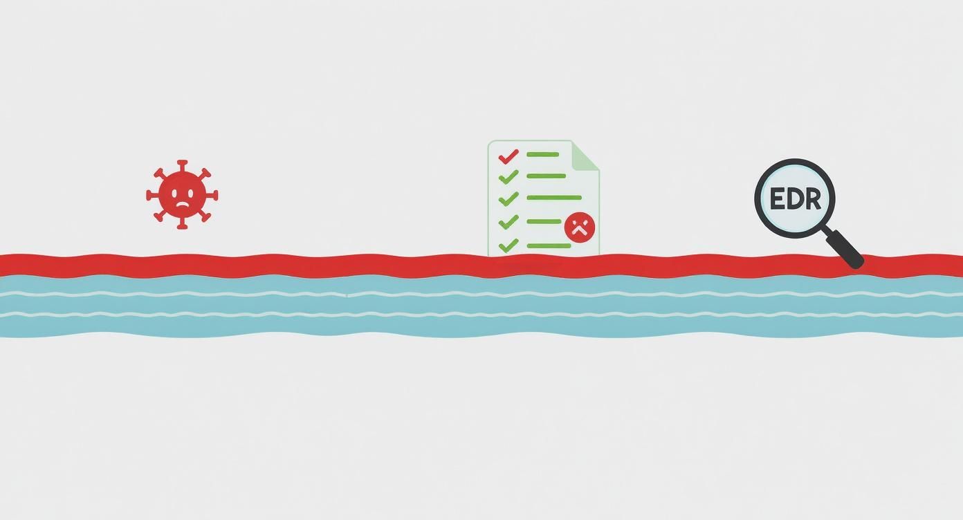 Infografik über endpoint detection and response