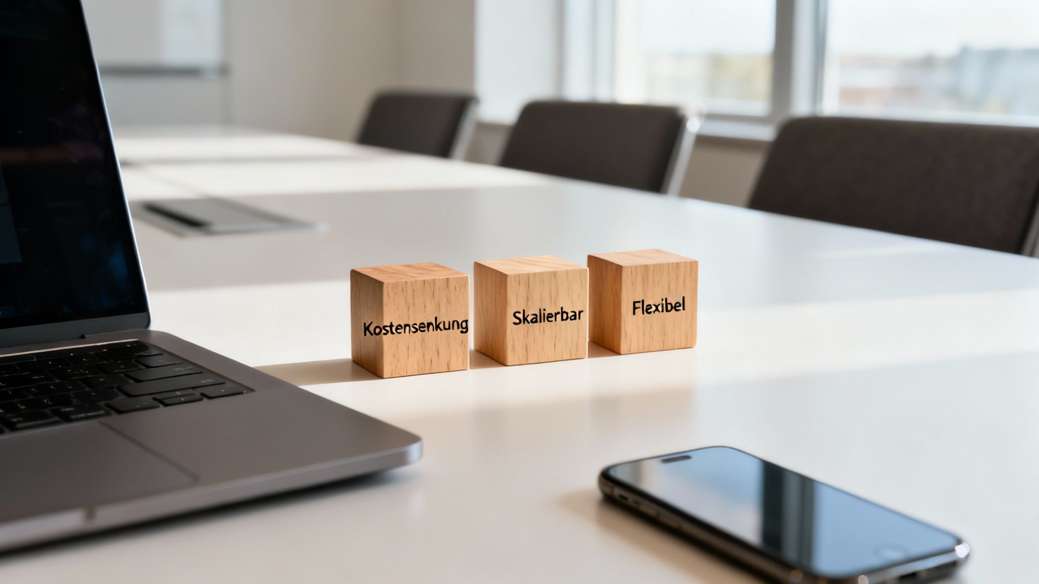 Eine Person telefoniert entspannt in einem modernen Büro und symbolisiert die Flexibilität von SIP Trunking.