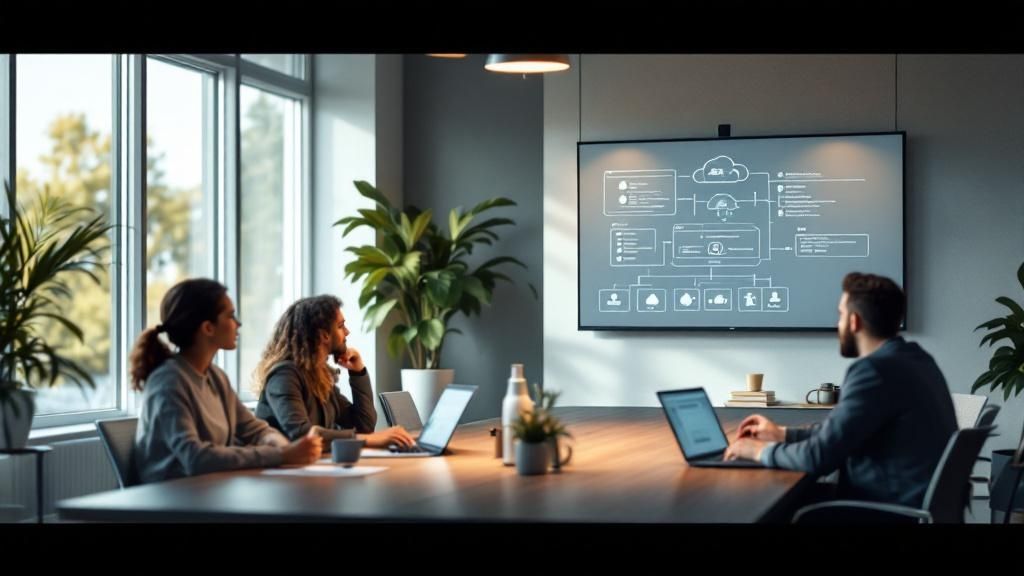 Mitarbeiter bei der Planung einer IT-Strategie