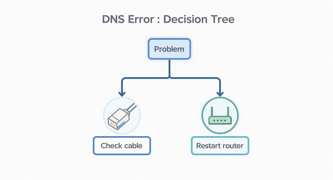 Infographic about dns server antwortet nicht