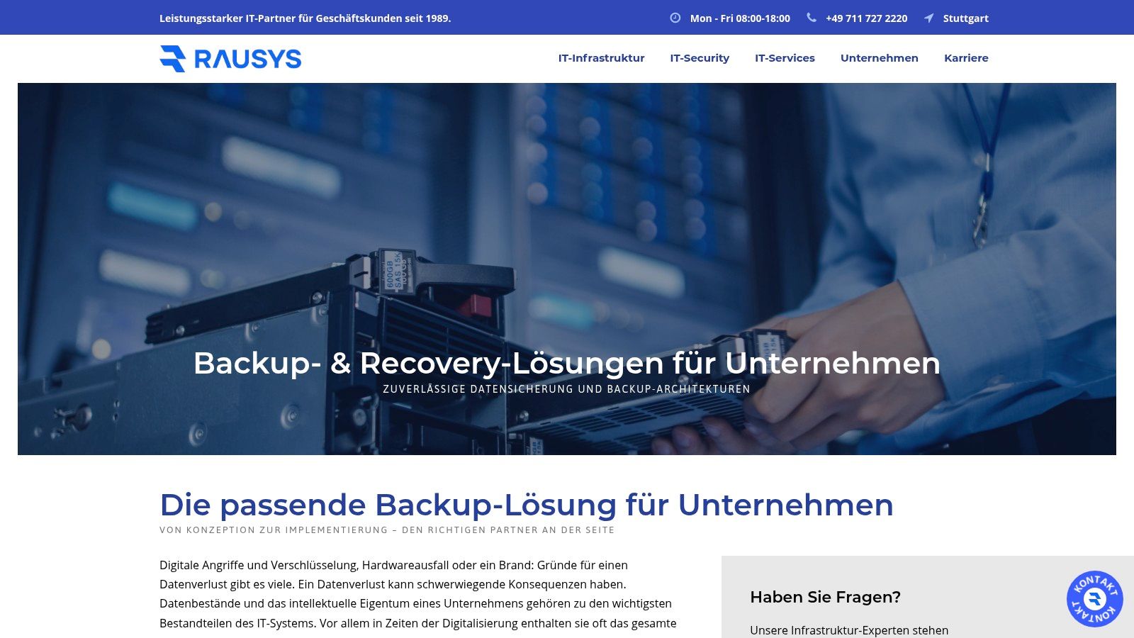 RAUSYS – Backup & Recovery Lösungen