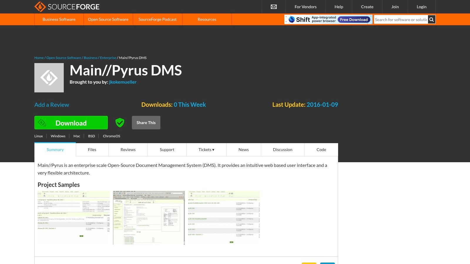 Main Pyrus DMS