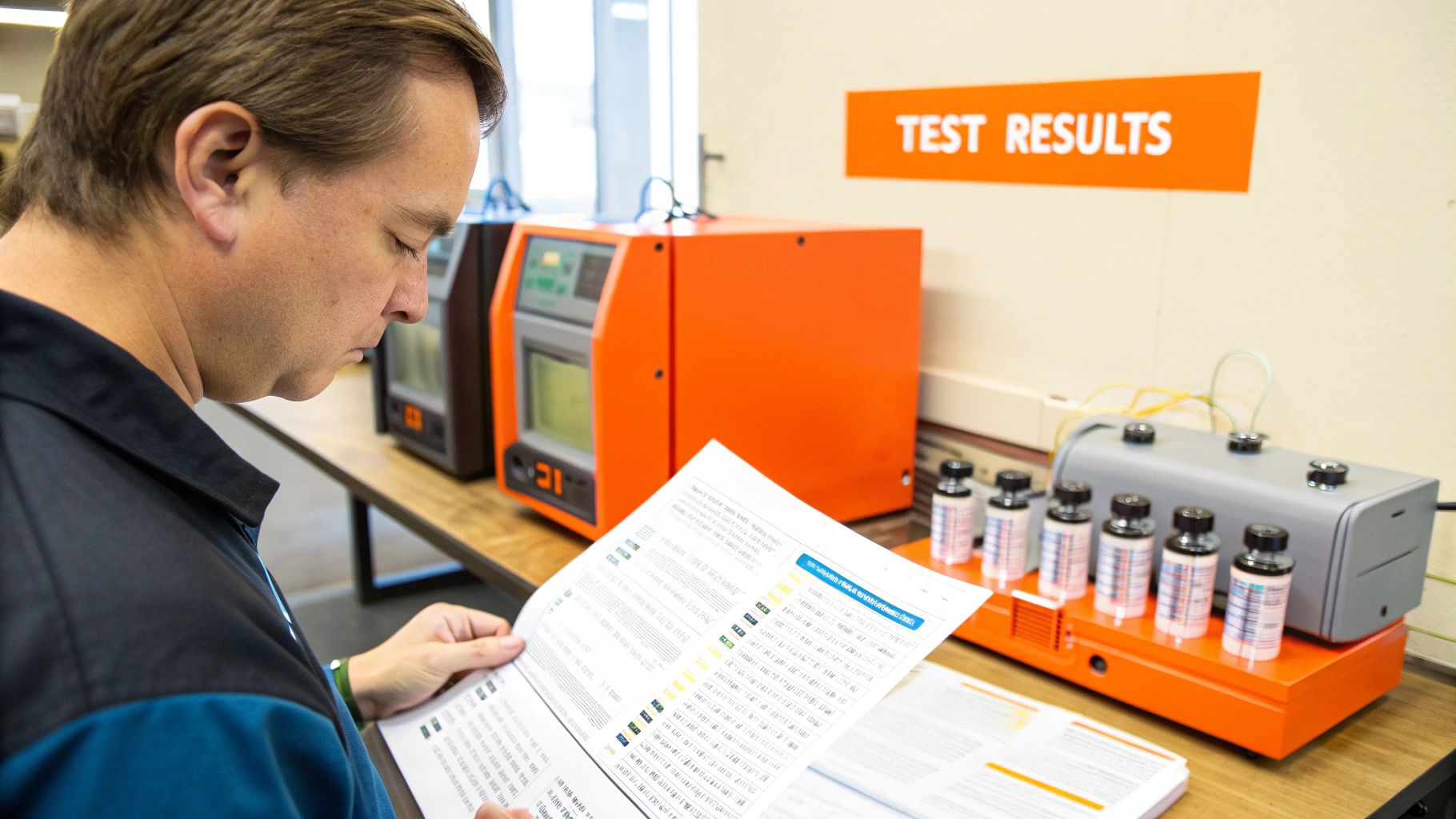 A professional in a cleanroom suit performing asbestos abatement in a residential home.