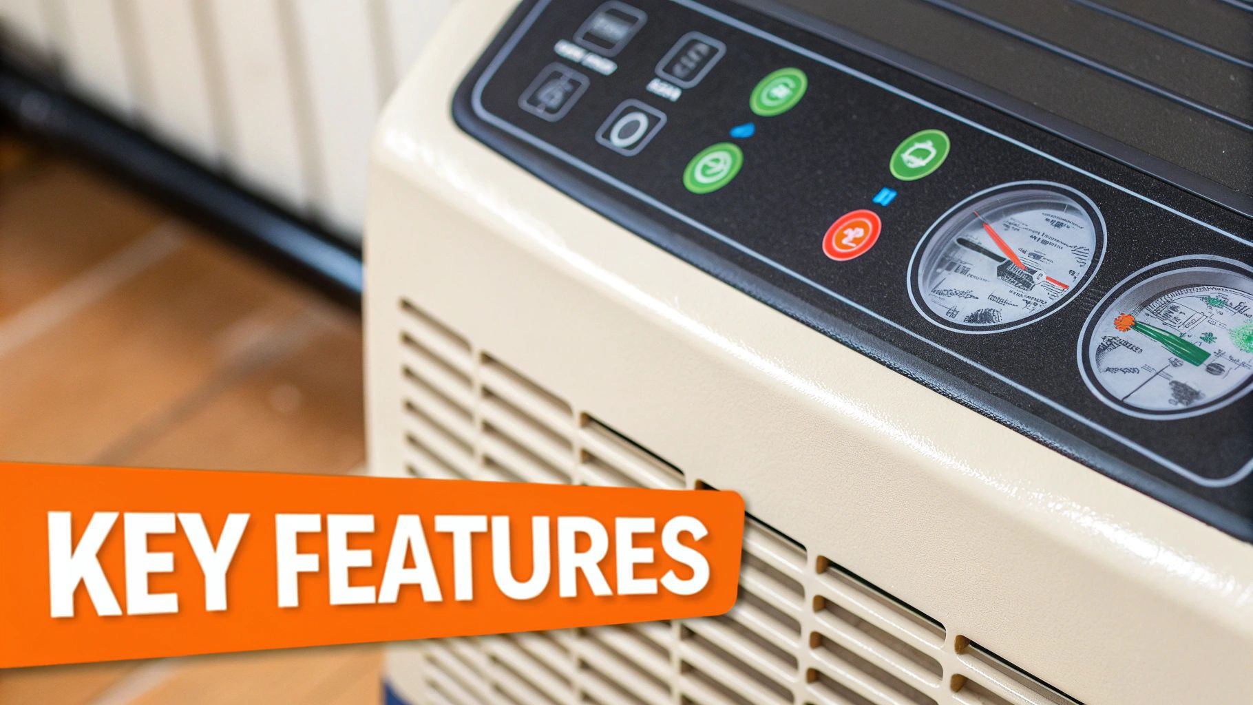 Professional dehumidifier showcasing key features and gauges, emphasizing moisture control technology for effective water damage restoration.