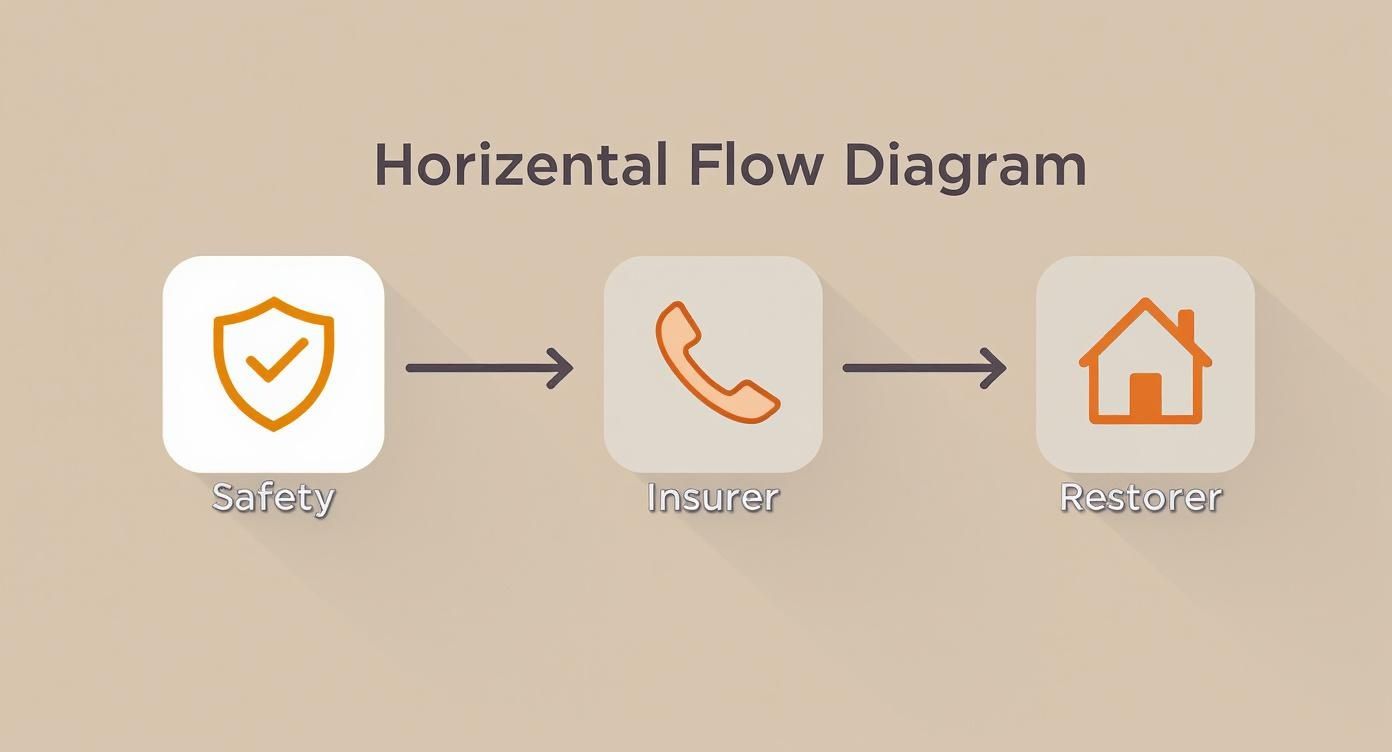 Infographic about what to do after house fire