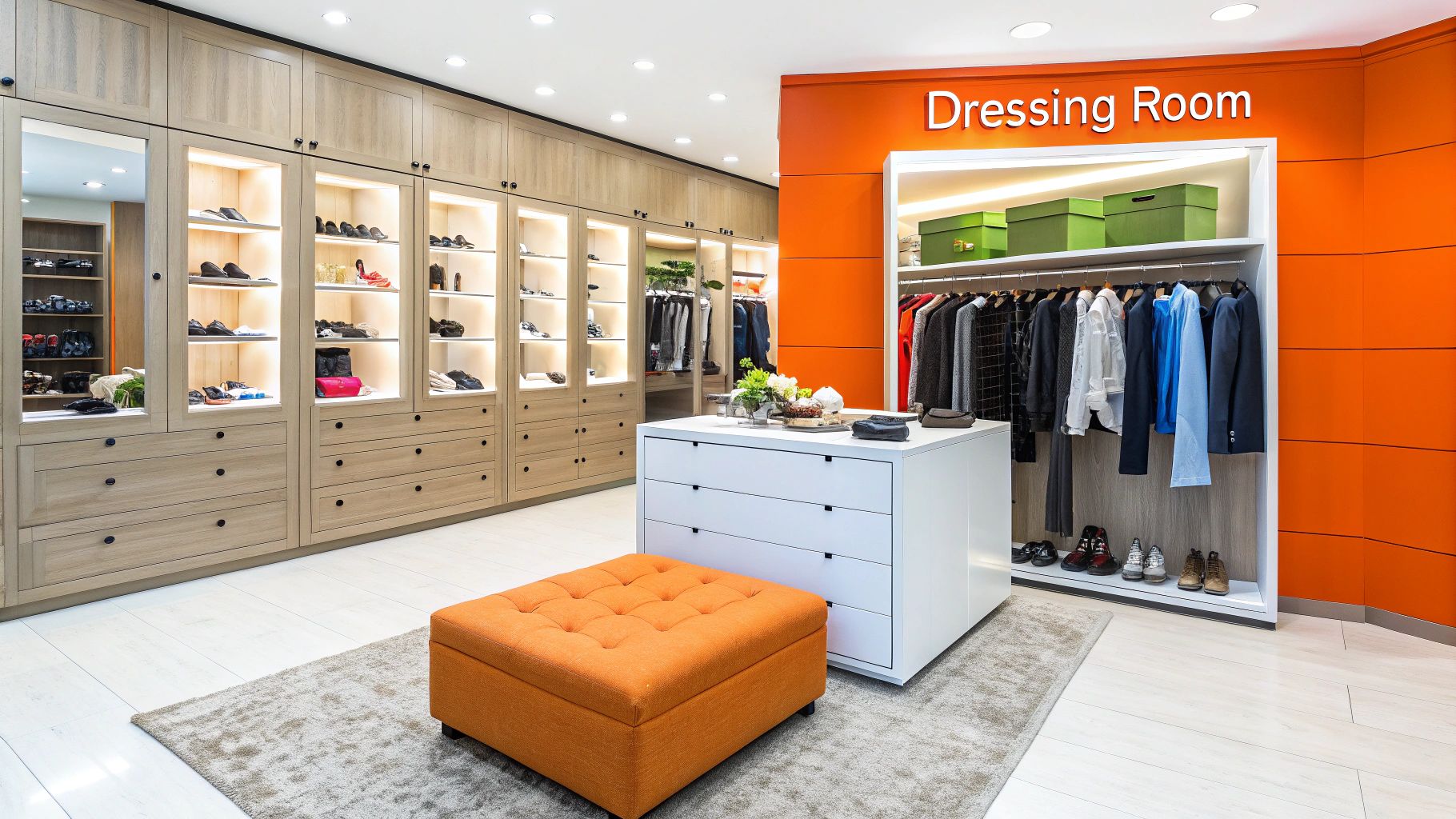 Bedroom with Attached Walk-In Closet & Dressing Room