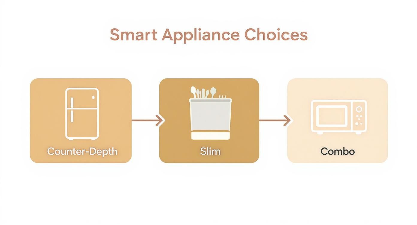 Infographic about how to remodel a small kitchen