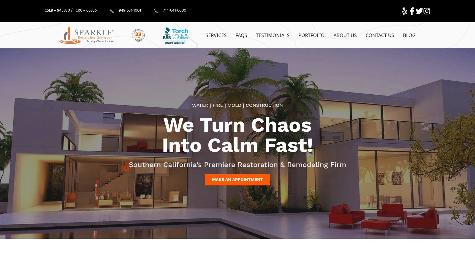 Sparkle Restoration Services: The Premier Full-Service Solution for Orange County