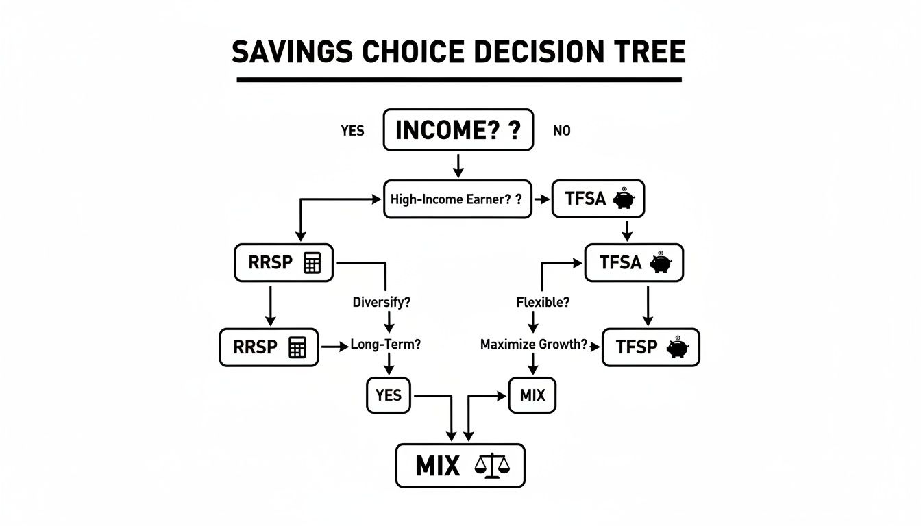 Infographic about difference between tfsa and rrsp