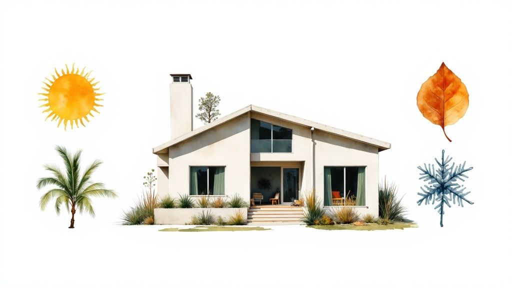 Palm trees lining a sunny Los Angeles street