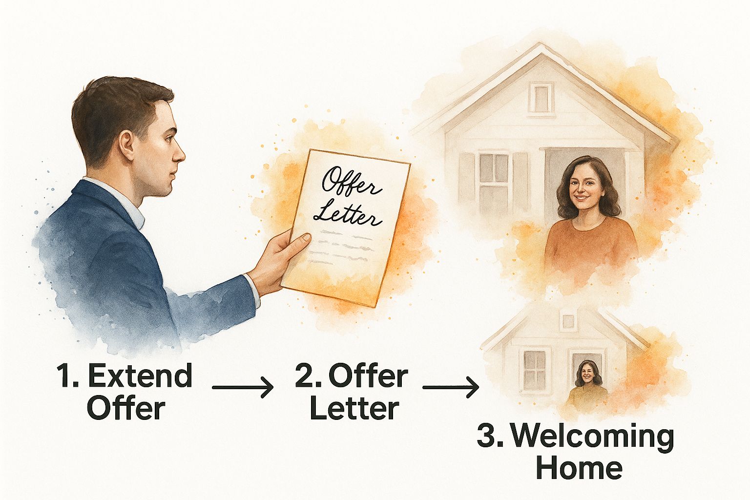 Infographic about how to write offer letter