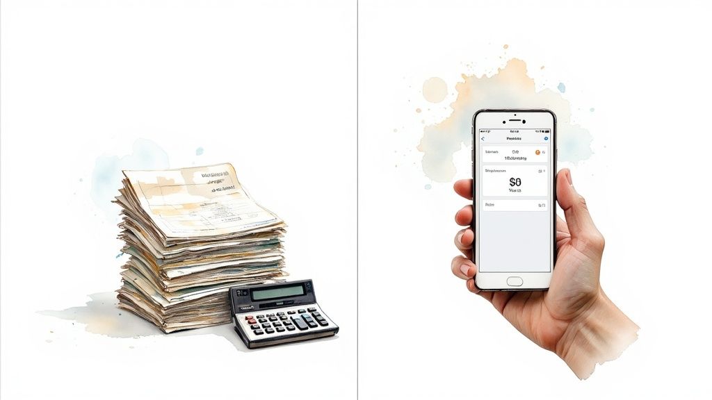 A person working on a laptop with charts and graphs, indicating business growth.