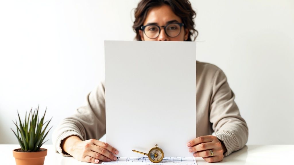 A modern living room with a large window and stylish furniture, representing a successful house flip.