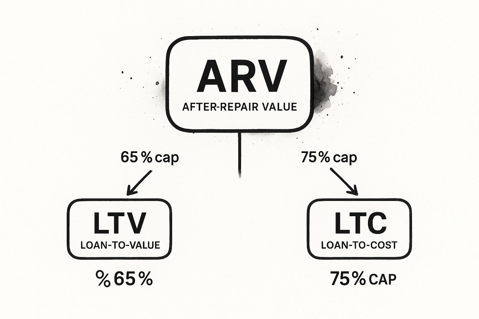 Infographic about fix and flip loan requirements