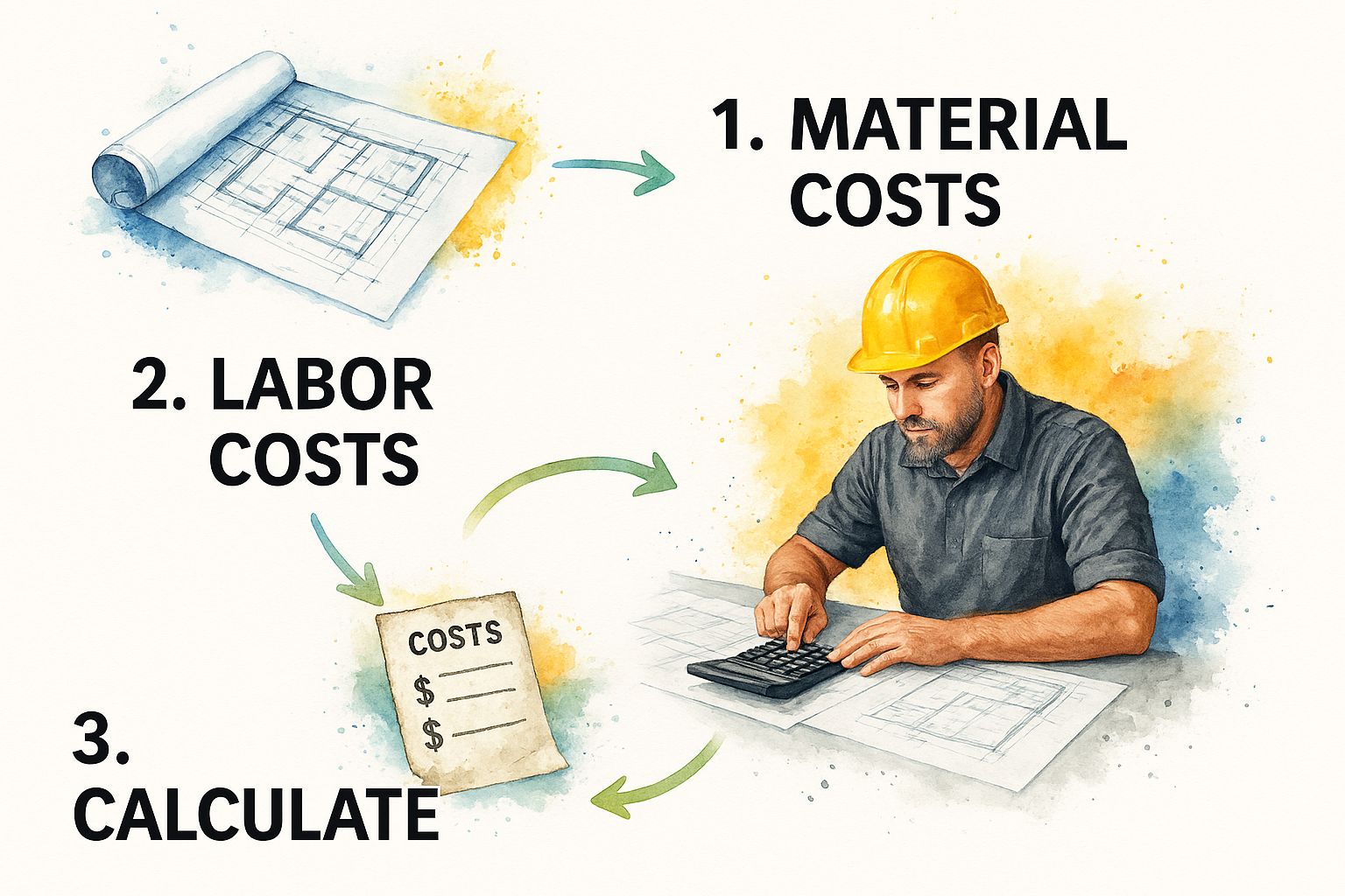 Infographic about how to calculate cost per square foot