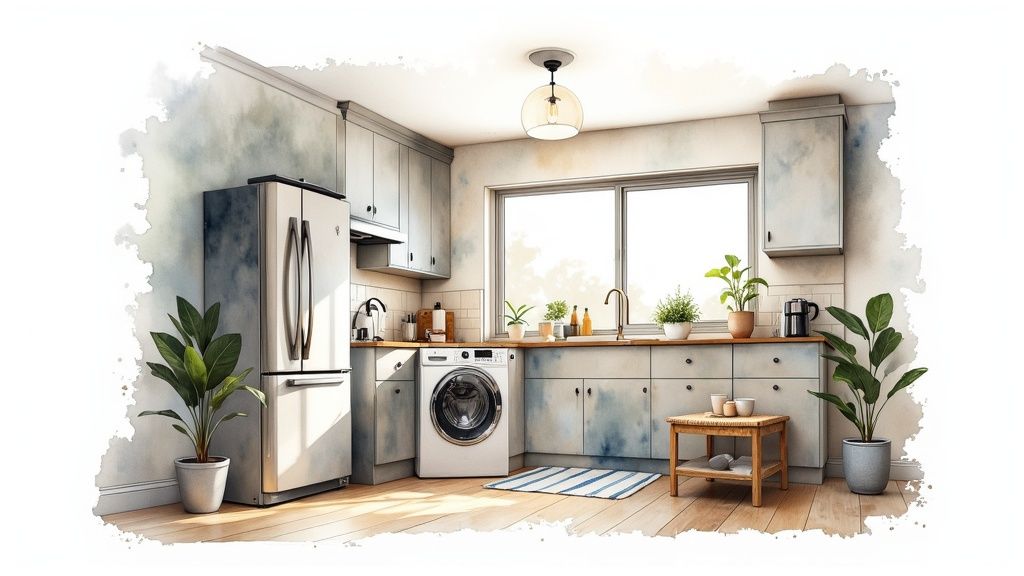 A magnifying glass hovering over the text of a home insurance policy document, highlighting the details.