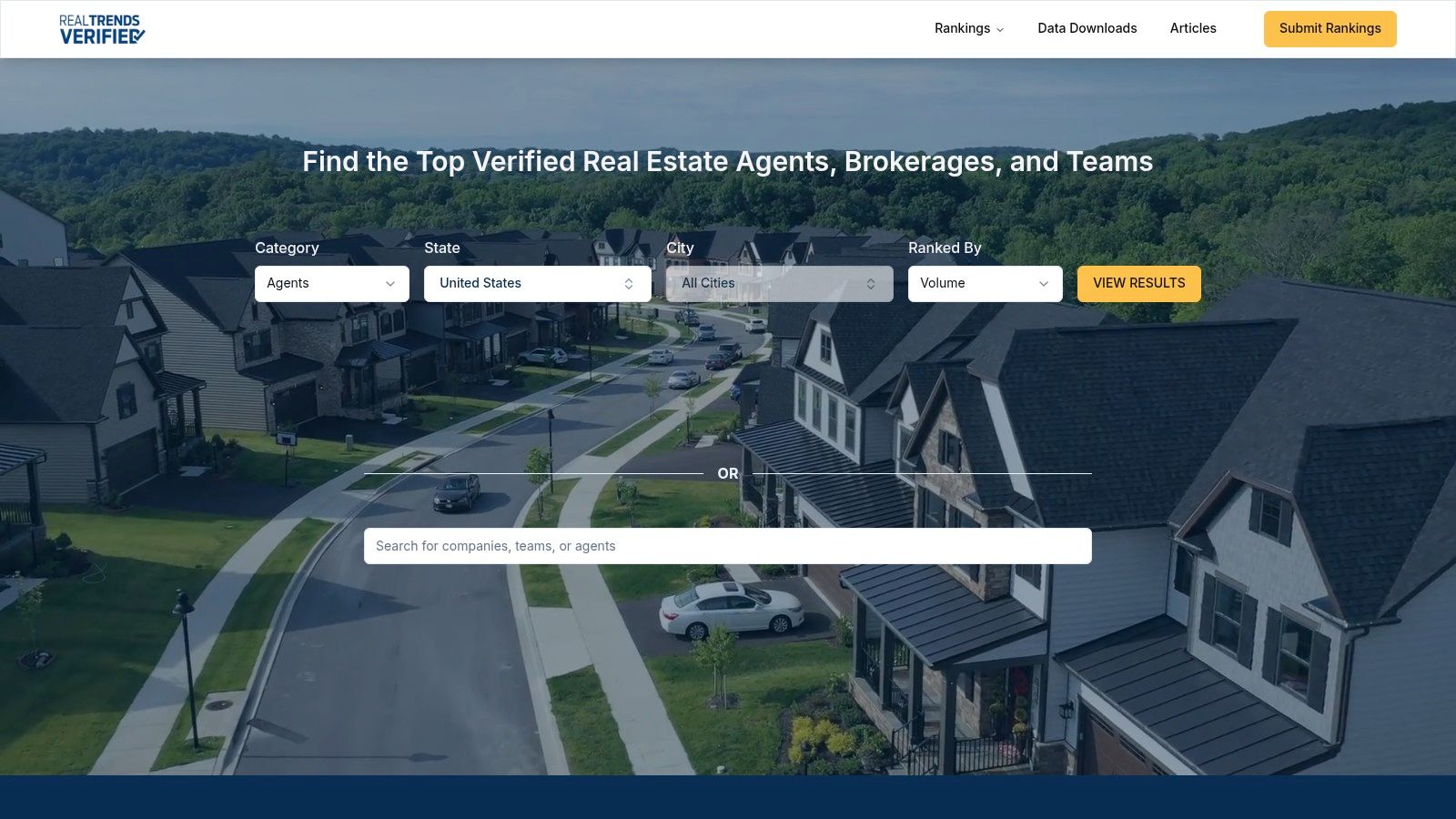 RealTrends Verified &mdash; Brokerage Rankings